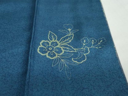 平和屋着物●訪問着　正倉院草花文　暈し染め　金彩　三越扱い　正絹　逸品　DABD9762ud