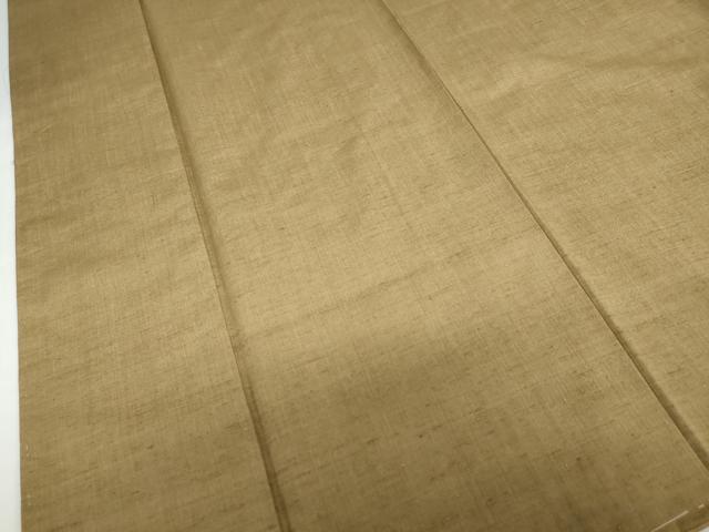 平和屋着物●上質な紬　路考茶色　ロング丈　正絹　逸品　未使用　DABD9765ud