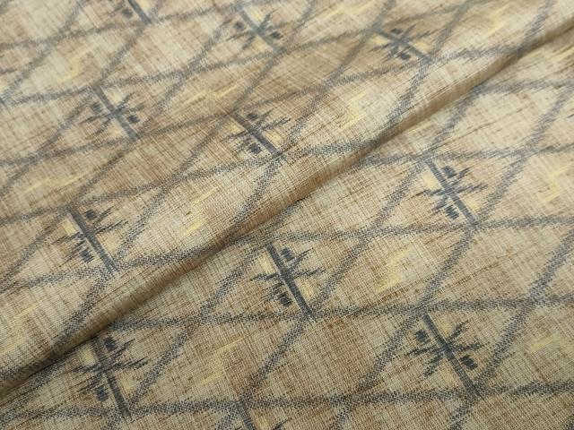 平和屋着物●上質な紬　抽象文様　正絹　逸品　未使用　DABD9769ud