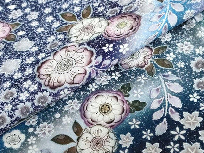 平和屋着物●訪問着　辻が花　暈し染め　銀通し地　正絹　逸品　未使用　DABD9776ud