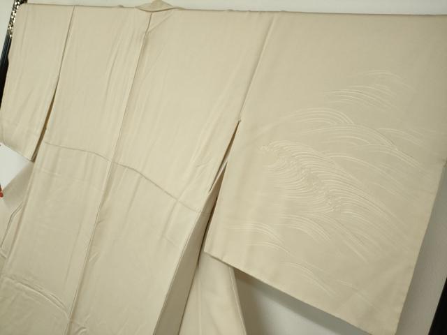 平和屋着物●訪問着　駒刺繍　立波文　暈し染め　金彩　正絹　逸品　DABD9780ud