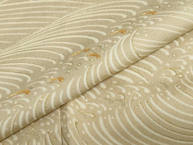 平和屋着物●訪問着　駒刺繍　立波文　暈し染め　金彩　正絹　逸品　DABD9780ud