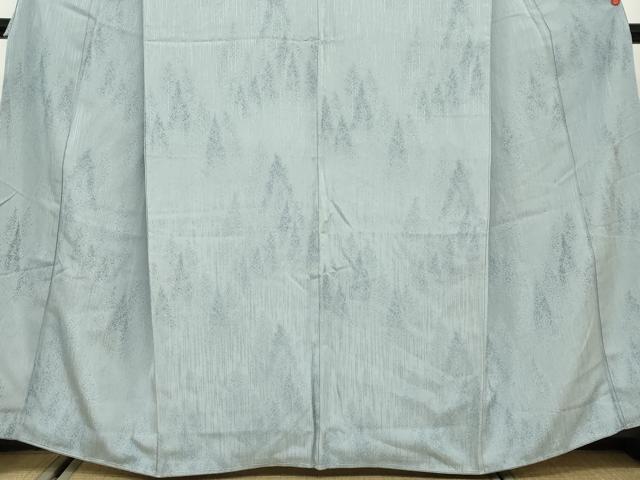 平和屋着物●皇室献上作家　北出与三郎　無地絵羽訪問着　樹林文　湊鼠色　正絹　逸品　未使用　DABD9781ud