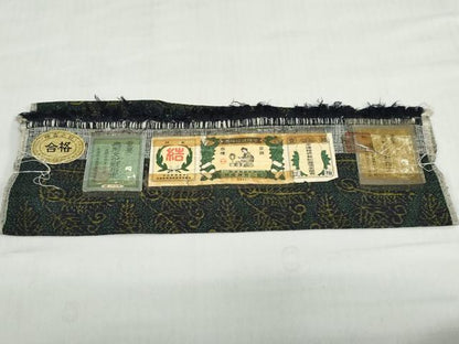平和屋着物●本場結城紬　重要無形文化財　80亀甲　草葉文　証紙付き　正絹　逸品　DABD9785ud