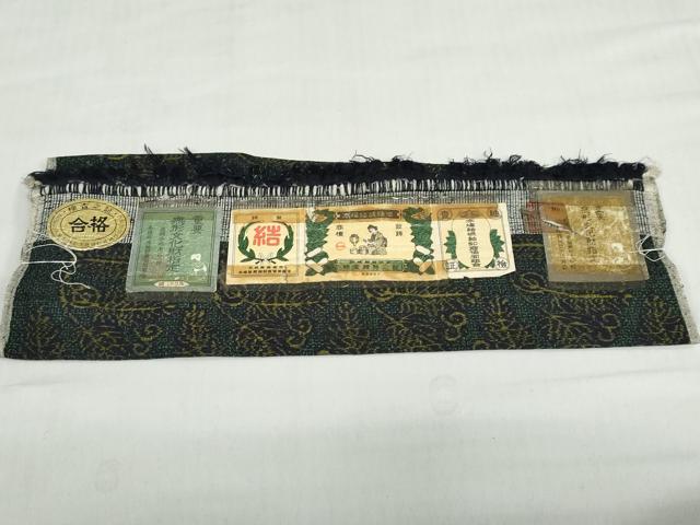 平和屋着物●本場結城紬　重要無形文化財　80亀甲　草葉文　証紙付き　正絹　逸品　DABD9785ud