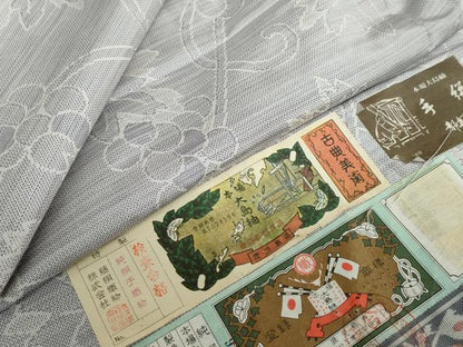 平和屋着物●都喜ヱ門　本場大島紬　白大島　9マルキ　湘南　証紙付き　藤絹織物謹製　正絹　逸品　未使用　DABD9787ud