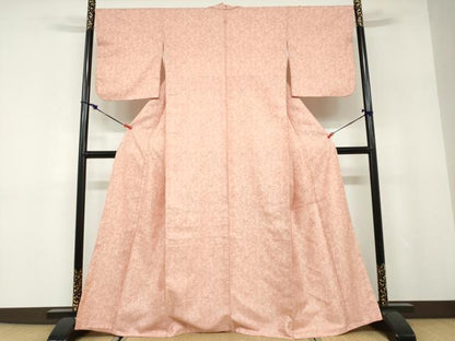 平和屋着物●紋屋井関　御寮織　お召　桐竹鳳凰地紋　宍色　正絹　逸品　DABD9790ud
