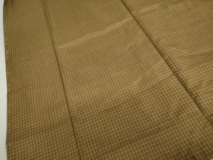 平和屋着物●上質な紬　リバーシブル　霞文　格子文　正絹　逸品　DABD9794ud