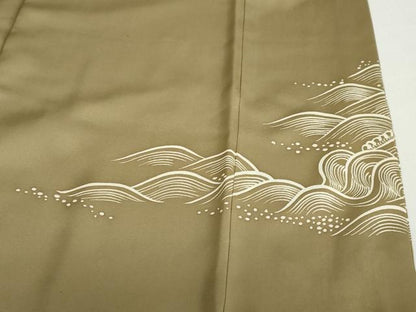 平和屋着物●京の名門　じゅらく謹製　帝王紫　訪問着　駒刺繍　立波草花筏文　金彩　正絹　逸品　DABD9796ud