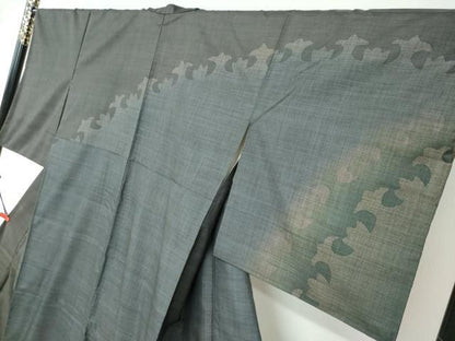 平和屋着物●本場大島紬　訪問着　9マルキ　抽象文様　正絹　逸品　DABD9801ud