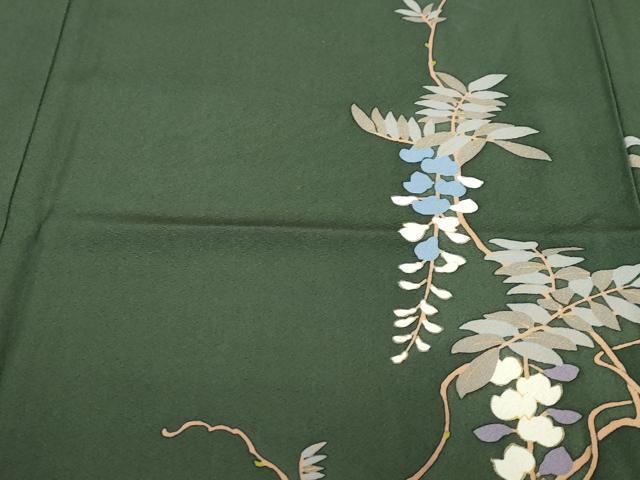 平和屋着物●訪問着　草花文　金彩　鈴乃屋扱い　無落款　正絹　逸品　DABD9802ud