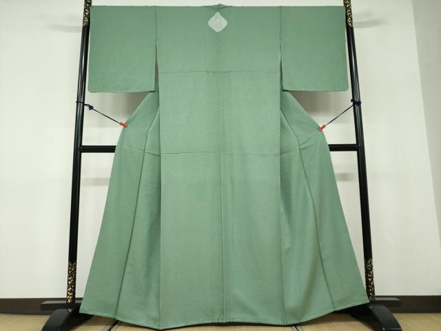 平和屋着物●上質な色無地　柳染色　正絹　逸品　未使用　DABD9812ud