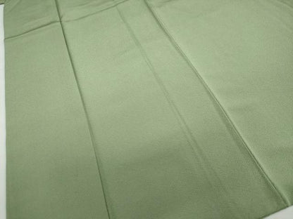 平和屋着物●上質な色無地　老竹色　正絹　逸品　DABD9813ud