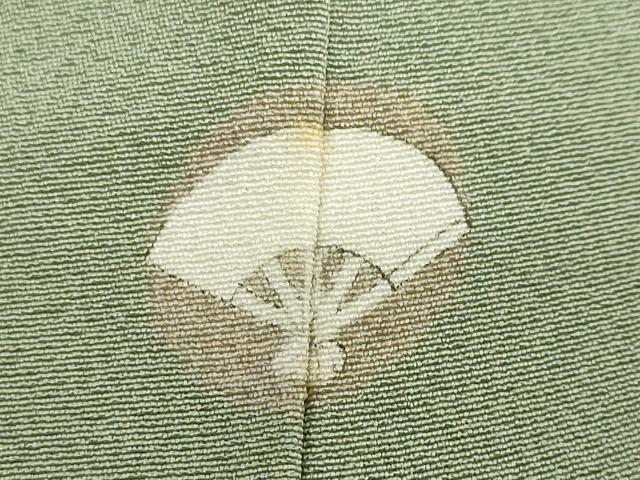 平和屋着物●上質な色無地　山葵色　西武百貨店扱い　正絹　逸品　DABD9818ud