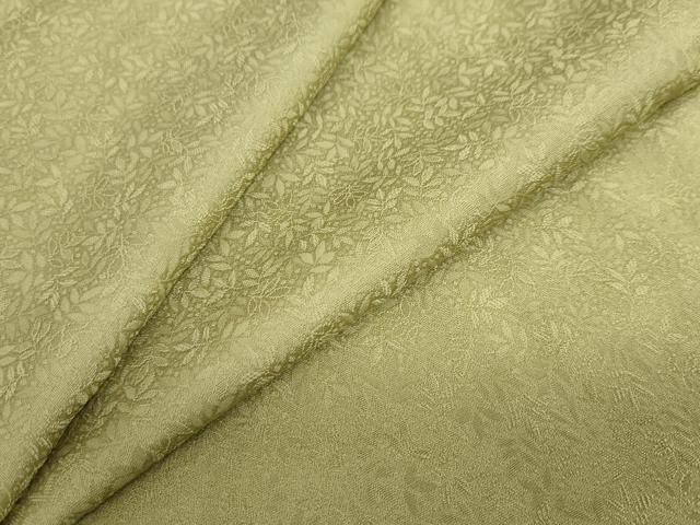 平和屋着物●上質な色無地　南天地紋　黄海松茶色　正絹　逸品　未使用　DABD9832ud