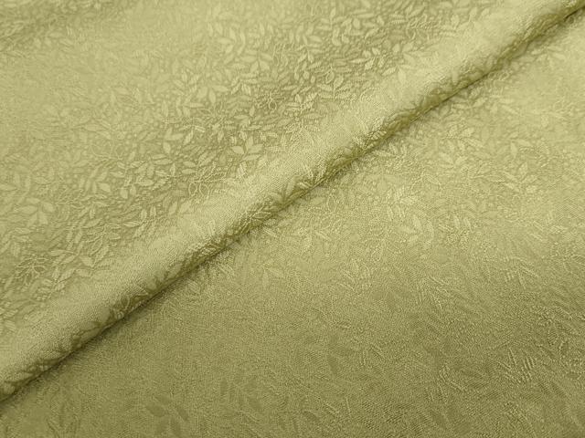 平和屋着物●上質な色無地　南天地紋　黄海松茶色　正絹　逸品　未使用　DABD9832ud