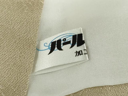平和屋着物●本加賀友禅作家　由水煌人監修　色無地　干割れ地紋　木蘭色　正絹　逸品　DABD9839ud