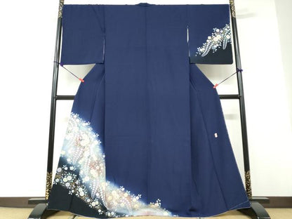 平和屋着物●越後十日町の一流染匠　桐屋・翠山工房　訪問着　絞り　辻が花　暈し染め　金彩　やまと誂製　正絹　逸品　DABD9841ud