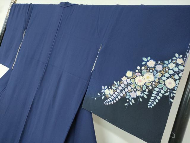 平和屋着物●越後十日町の一流染匠　桐屋・翠山工房　訪問着　絞り　辻が花　暈し染め　金彩　やまと誂製　正絹　逸品　DABD9841ud