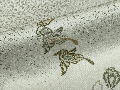平和屋着物●手描き友禅　山下精悦　訪問着　お召地　花鳥文　正絹　逸品　DABD9842ud