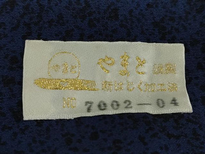 平和屋着物●訪問着　藍　流水花鳥文　やまと金ラベル　正絹　逸品　未使用　DABD9843ud