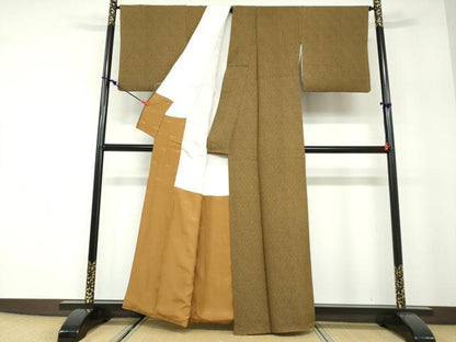 平和屋着物●染色作家　斉藤三才　小紋　小花尽くし文　正絹　逸品　DABD9845ud