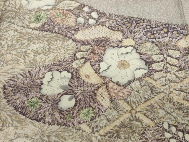平和屋着物●訪問着　流水辻が花　金彩　正絹　逸品　DABD9847ud