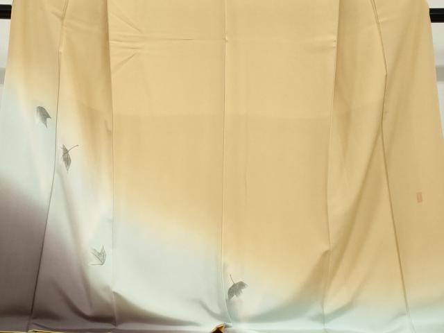 平和屋着物●訪問着　作家物　舞葉文　暈し染め　金彩　正絹　逸品　DABD9850ud