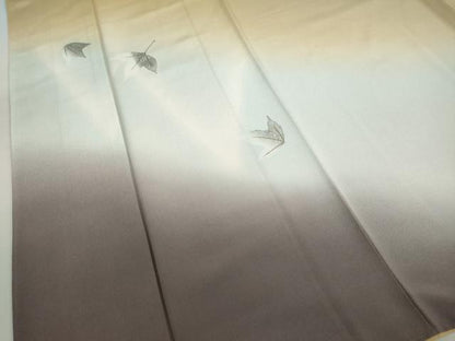 平和屋着物●訪問着　作家物　舞葉文　暈し染め　金彩　正絹　逸品　DABD9850ud