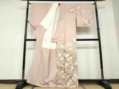 平和屋着物●訪問着　絞り　辻が花　金彩　正絹　逸品　DABD9852ud