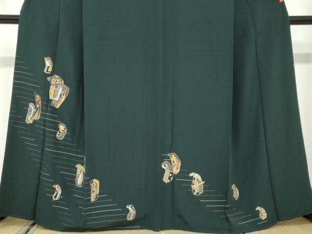 平和屋着物●訪問着　刺繍　抽象文様　金彩　正絹　逸品　DABD9856ud