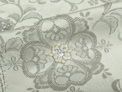 平和屋着物●最高級　中国三大刺繍　スワトウ刺繍　汕頭刺繍　総刺繍　訪問着　お召地　更紗花唐草文　金銀糸　正絹　逸品　DABD9861ud