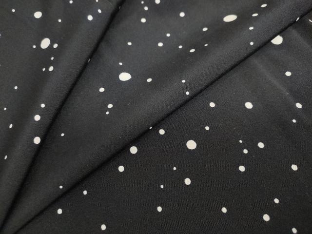 平和屋着物●上質な小紋　大小霰　黒地　正絹　逸品　DABD9866ud