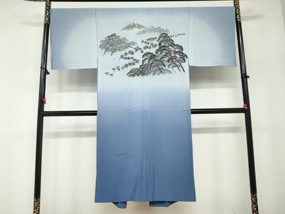 平和屋着物●男性　本場大島紬　アンサンブル　長襦袢(無双仕立て)セット　100亀甲　総詰め　正絹　逸品　DABD9872ud