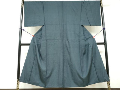 平和屋着物●男性　紬　アンサンブル　長羽織　120亀甲　総詰め　正絹　逸品　DABD9873ud