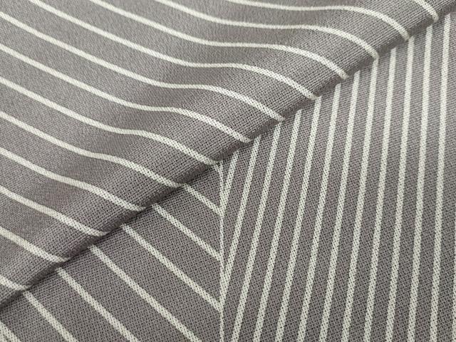 平和屋着物●本塩沢　訪問着　斜縞　やまと誂製　正絹　逸品　DABD9886ud