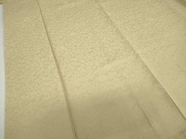 平和屋着物●上質な色無地　舞花地紋　飴色　正絹　逸品　DABD9891ud