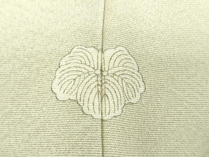 平和屋着物●上質な色無地　若芽色　正絹　逸品　未使用　DABD9892ud