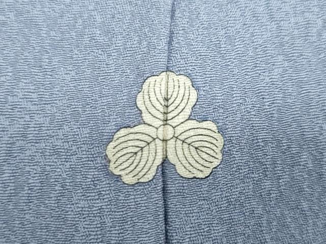 平和屋着物●上質な色無地　紋意匠　青藤色　正絹　逸品　DABD9900ud