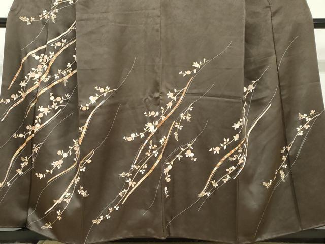 平和屋着物●訪問着　熨斗草花文　金彩　正絹　逸品　DABD9904ud