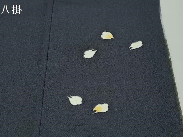 平和屋着物●訪問着　作家物　草花文　暈し染め　鬼しぼ縮緬　正絹　逸品　DABD9906ud