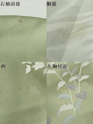 平和屋着物●訪問着　作家物　草花文　暈し染め　金彩　正絹　逸品　DABD9910ud