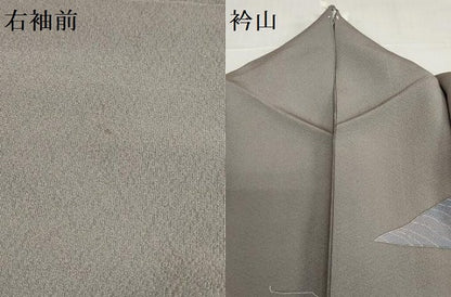 平和屋着物●十日町　加賀草木友禅の第一人者　田村哲彦　訪問着　群れ鳥　正絹　逸品　DABD9911ud