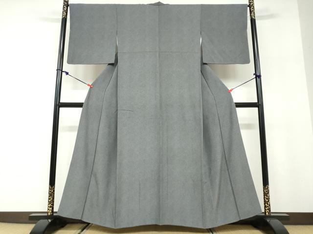平和屋着物●江戸小紋　鮫小紋柄　黒地　正絹　逸品　DABD9913ud