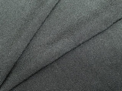平和屋着物●江戸小紋　鮫小紋柄　黒地　正絹　逸品　DABD9913ud