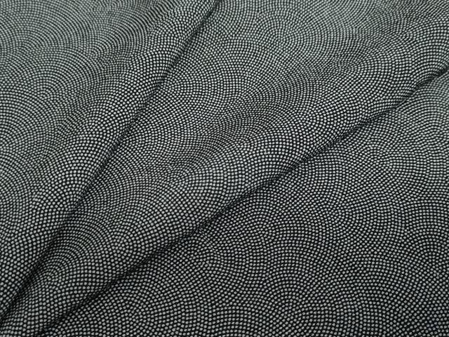 平和屋着物●江戸小紋　鮫小紋柄　黒地　正絹　逸品　DABD9913ud