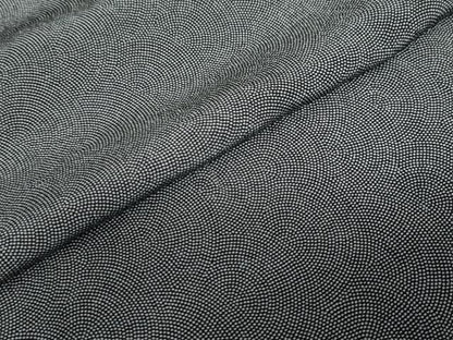 平和屋着物●江戸小紋　鮫小紋柄　黒地　正絹　逸品　DABD9913ud