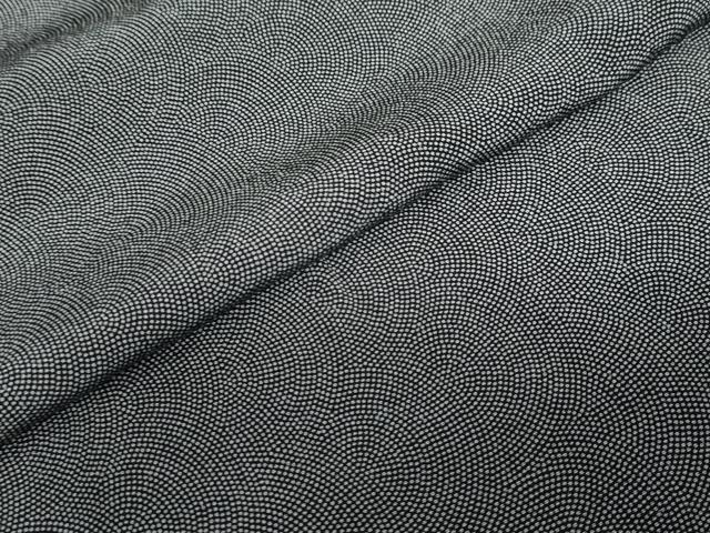 平和屋着物●江戸小紋　鮫小紋柄　黒地　正絹　逸品　DABD9913ud
