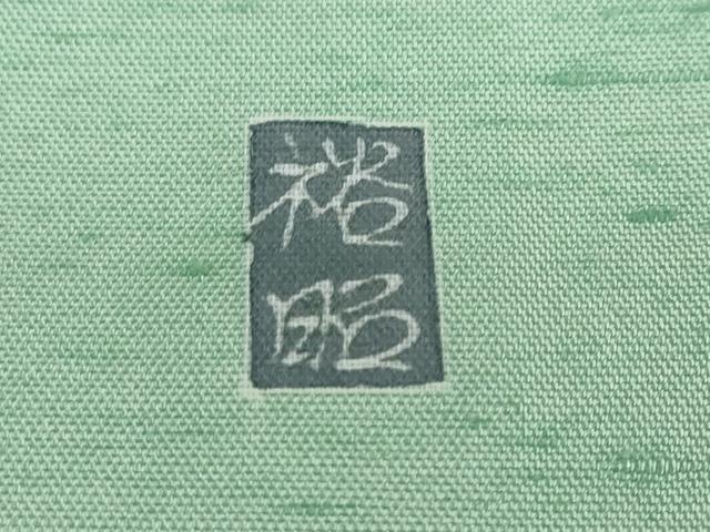 平和屋着物●訪問着　白山紬　友禅　作家物　枝花文　正絹　逸品　未使用　DABD9918ud
