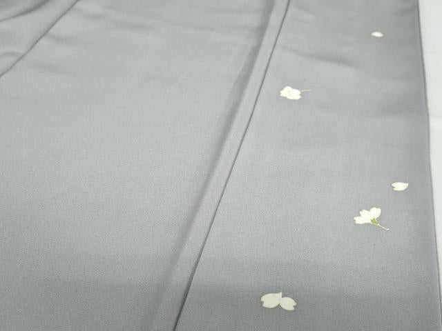 平和屋着物●訪問着　草花丸文　金彩　反端付き　正絹　逸品　DABD9920ud